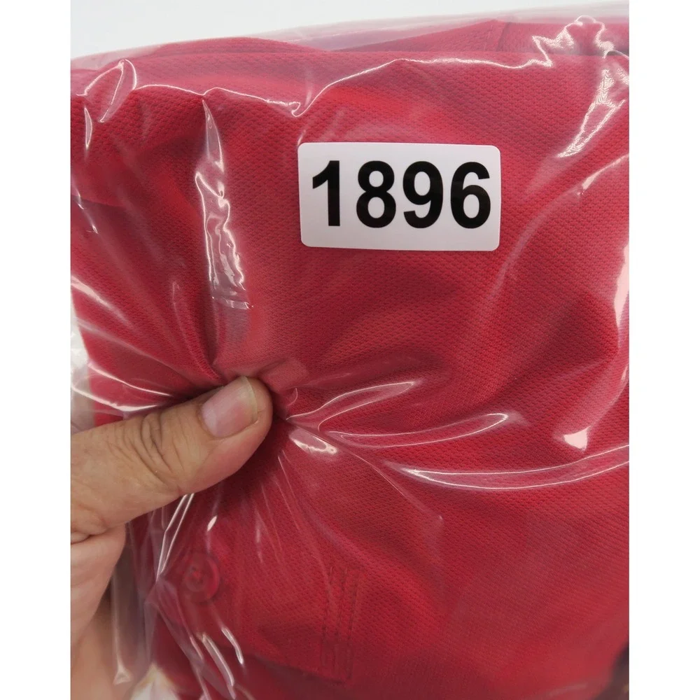 Adidas Mens Long Sleeve Polo Shirt Red Performance Golf XL‎